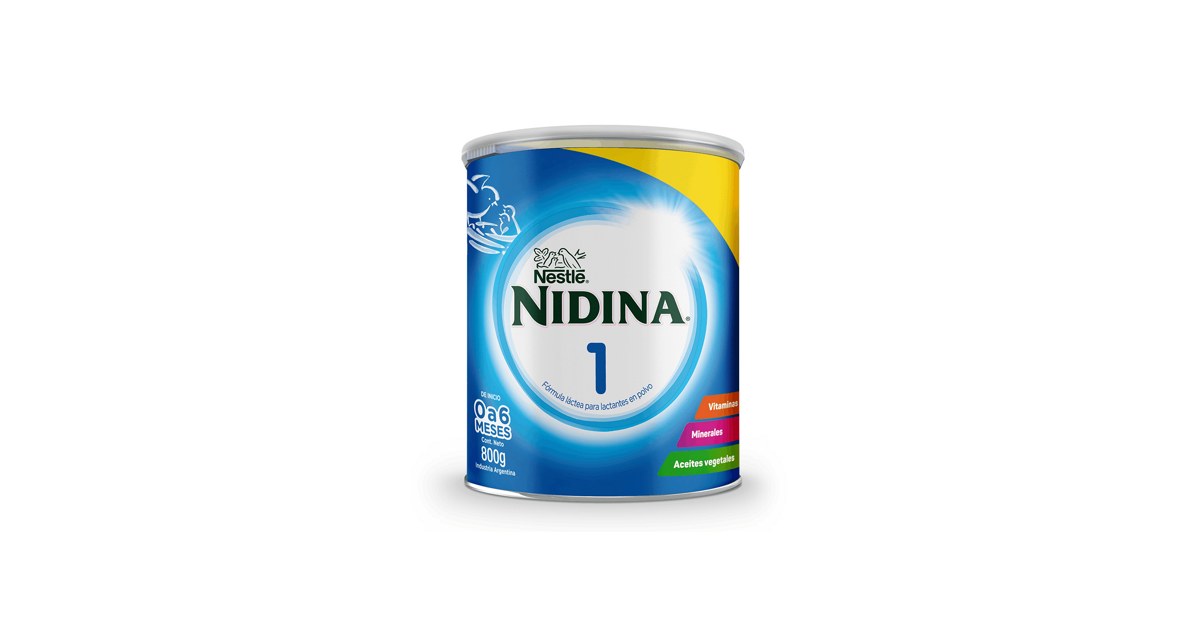 Leche en polvo fórmula infantil Nidina 2 lata 800 g